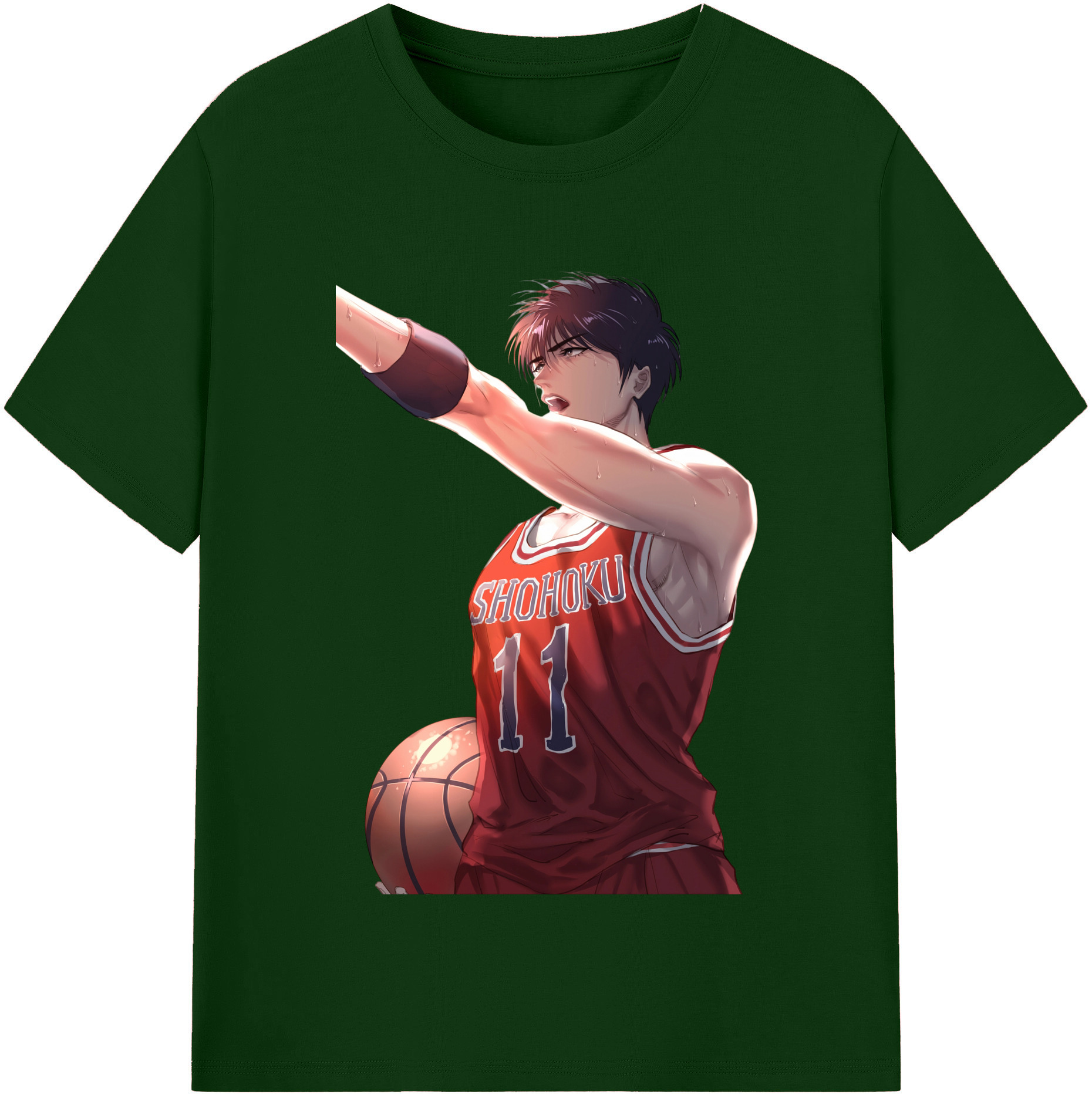 SLAM DUNK／スラムダンク 綿100％半袖Tシャツ（フロントプリント）